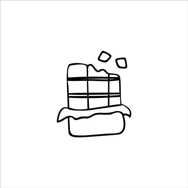 巧克力涂鸦元素手绘巧克力图片下载