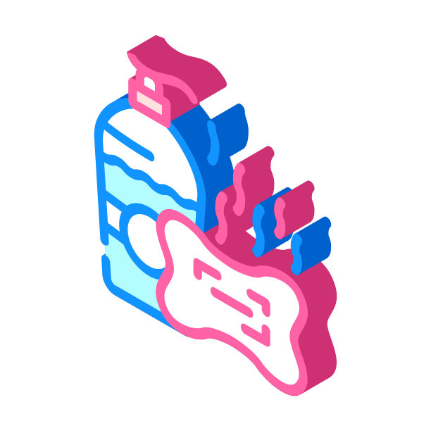 肥皂气味等距图标矢量插图图片下载