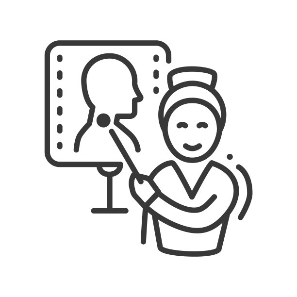 内分泌科医师单线设计图片下载