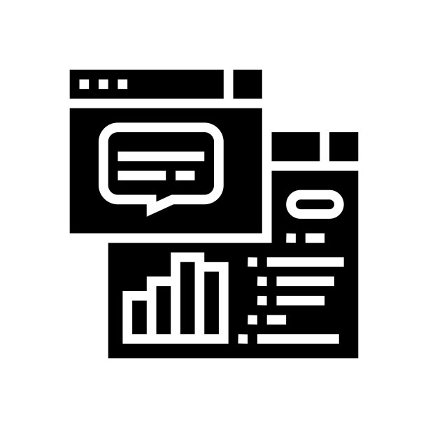 任务层次数字处理字形图标矢量插图图片下载