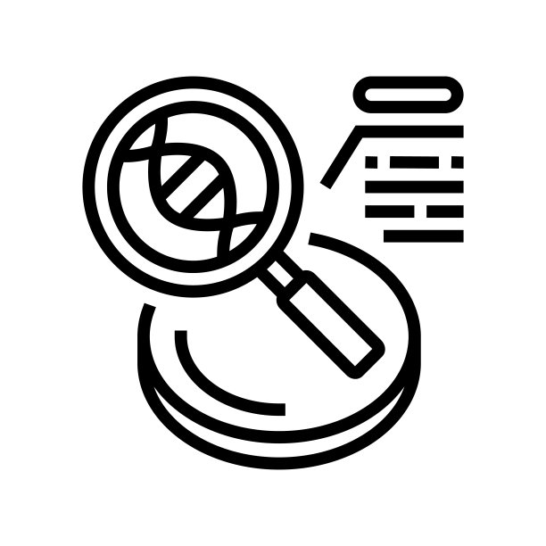 研究遗传分子线、图标、矢量图图片下载