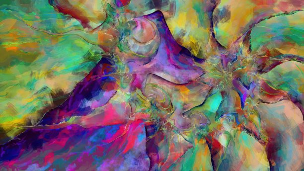 抽象迷幻的现代绘画背景图片下载