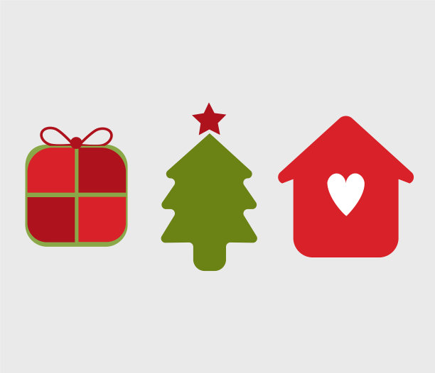 这些图标象征着圣诞季节图片下载