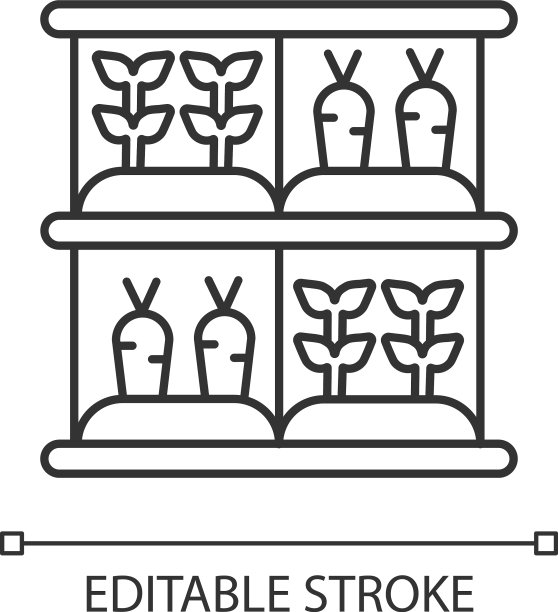 垂直农场线性图标图片下载