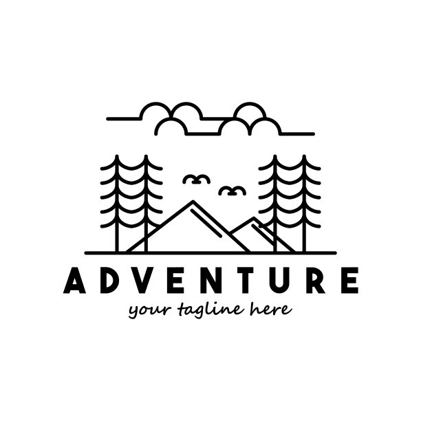 山探险大纲标志设计溢价图片下载