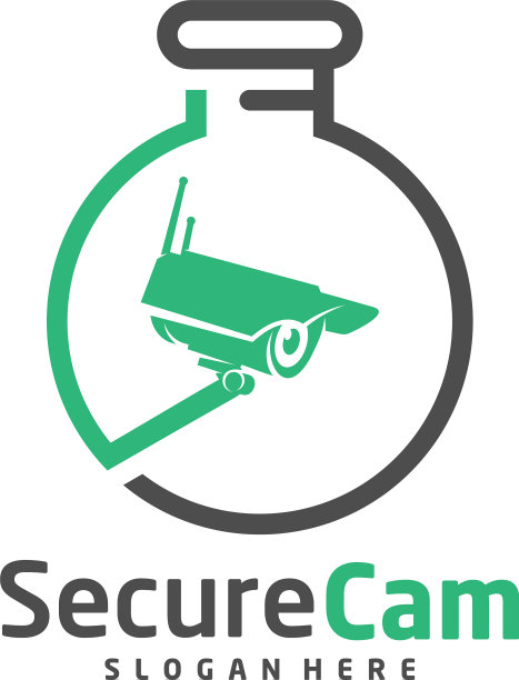 用实验室标志设计闭路电视摄像机标志模板图片下载