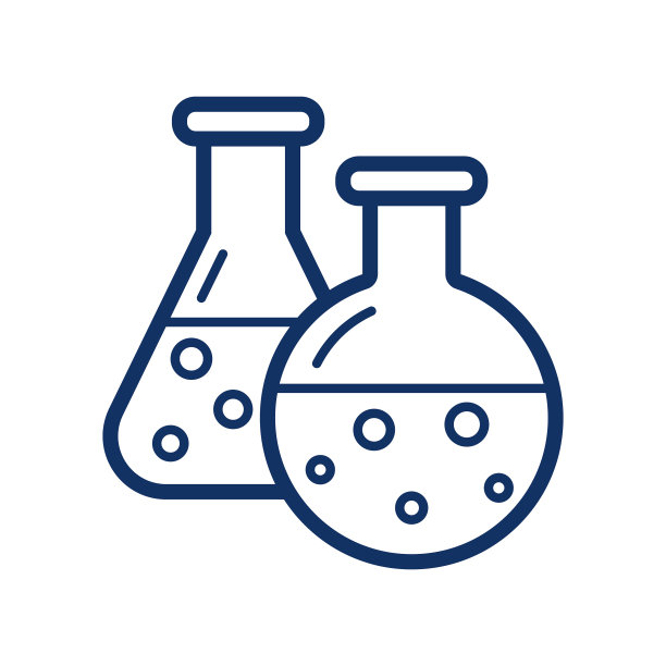 白色背景上的化学试管图标图片下载