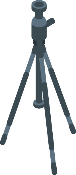 照片相机三脚架图标等距风格图片下载
