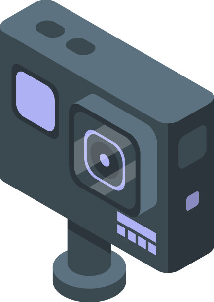 水proaction相机图标等距风格图片下载
