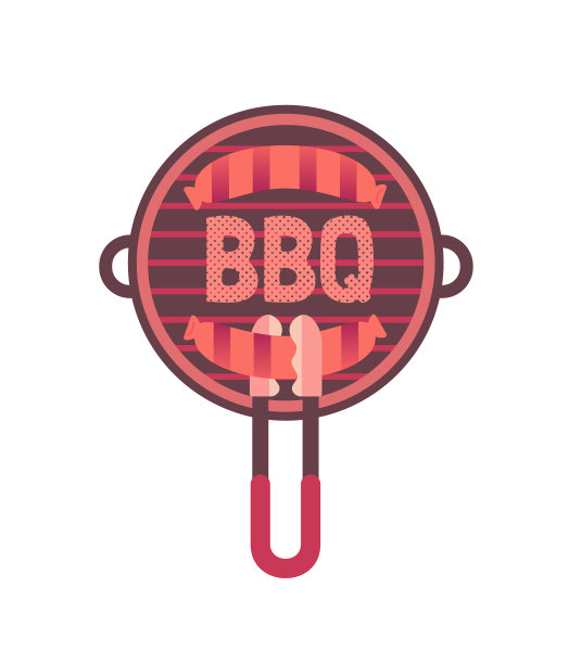 平手画烤肉烤香肠图片下载
