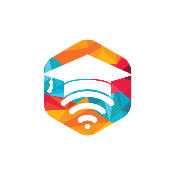 毕业帽和wifi标志设计图片下载