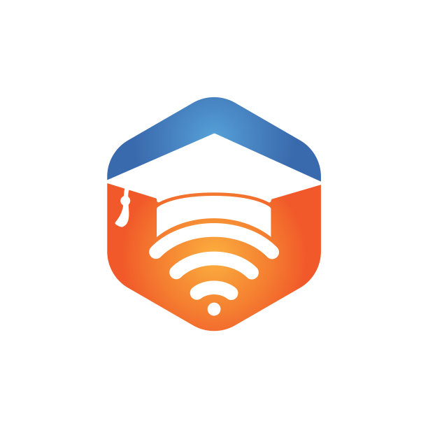 毕业帽和wifi标志设计图片下载