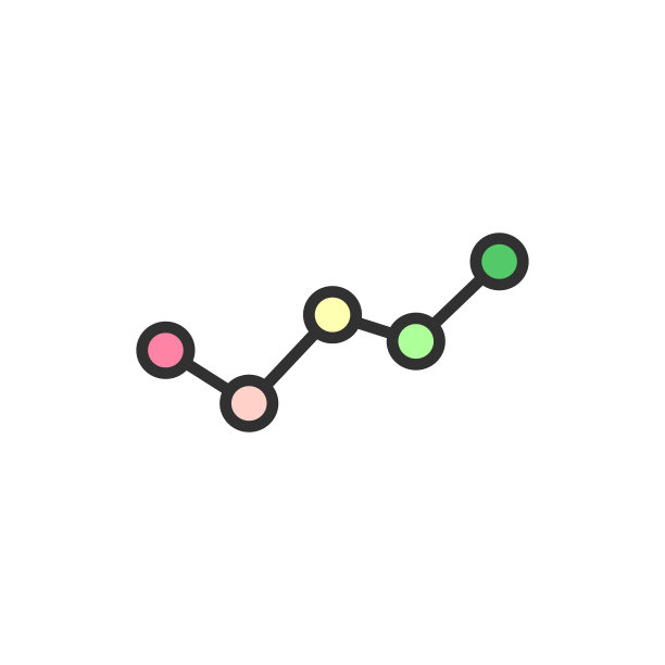 白色背景上的增长图表图标图片下载