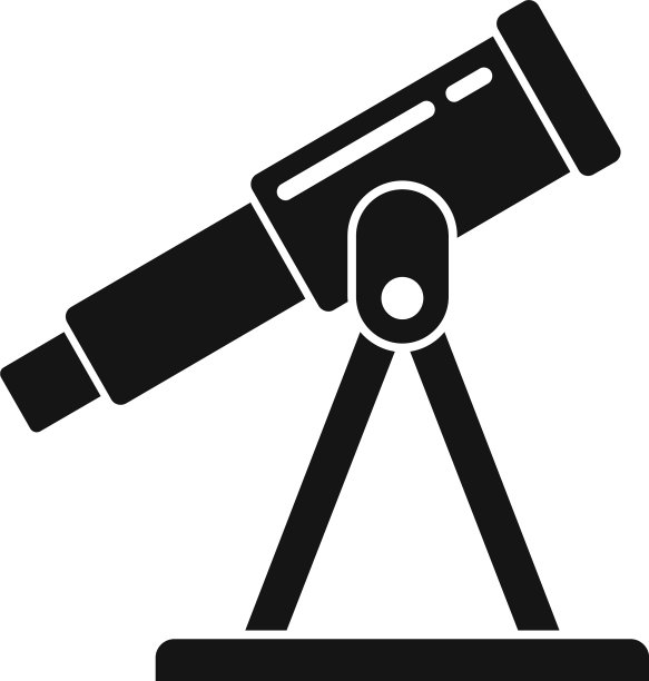 望远镜探索图标风格简单图片下载