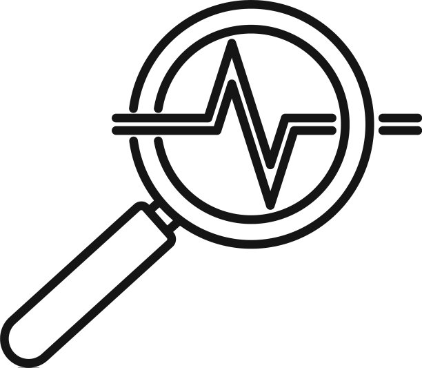 放大玻璃探索图标轮廓风格图片下载