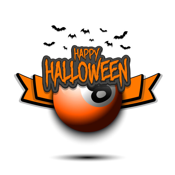 台球和万圣节快乐图片下载