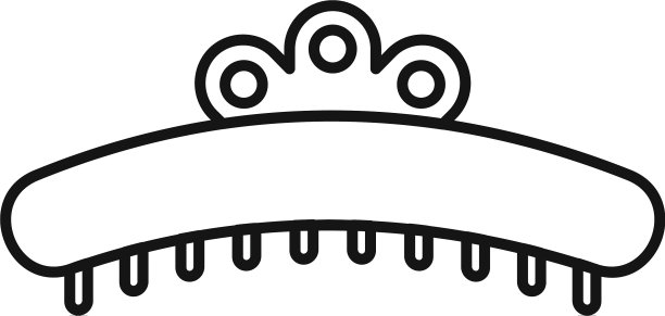 女人发夹图标轮廓风格图片下载