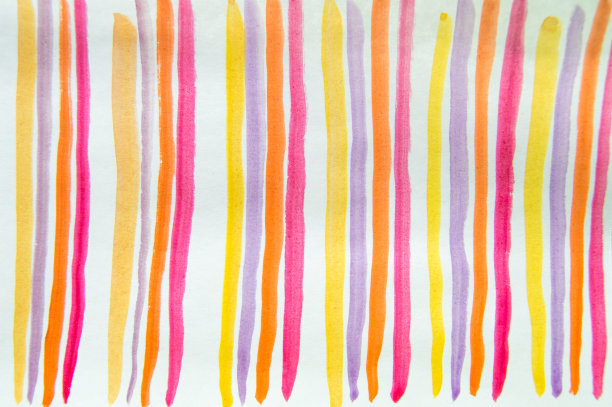 手绘水彩，条纹抽象背景，多色垂直线，几何图案装饰，印刷，网页设计，封面艺术图片下载