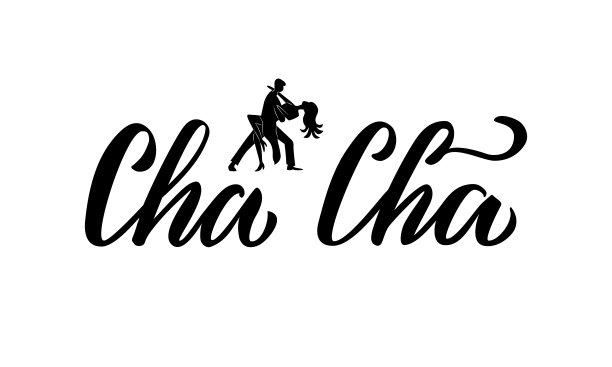 恰恰的黑字和跳舞的人图片下载