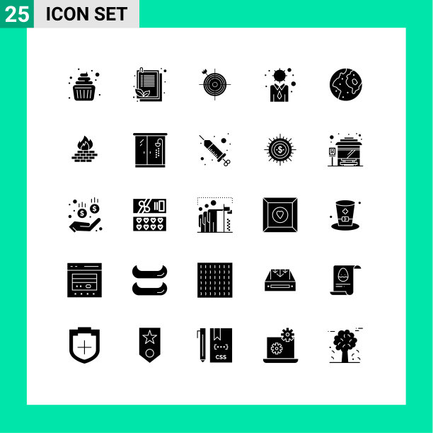 为地球设置25个商业实体雕文包图片下载