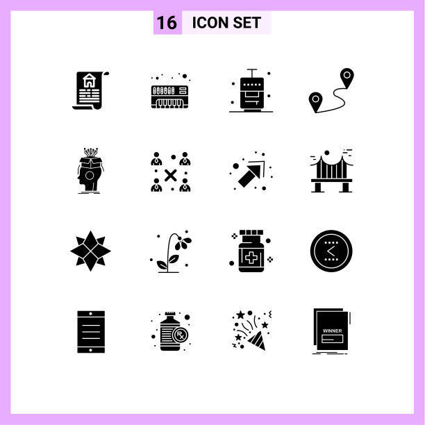 主题立体符号和可编辑符号的16种图片下载