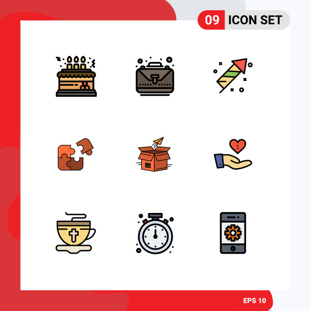 用户界面包9基本填充线平图片下载