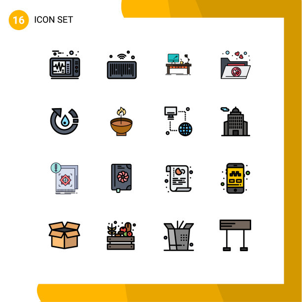 16平面颜色填充线概念的网站图片下载