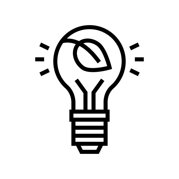 灯泡节能线图标矢量插图图片下载