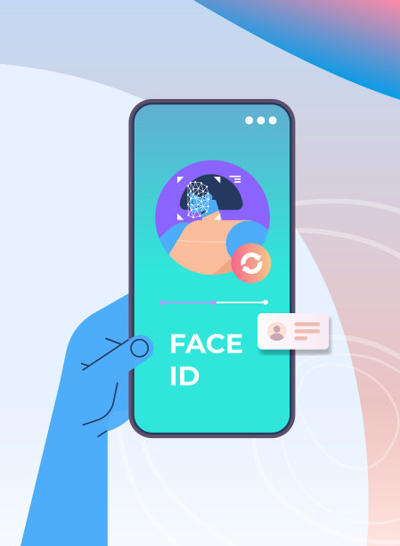 女性人物面部身份验证扫描面部识别过程个人身份访问图片下载