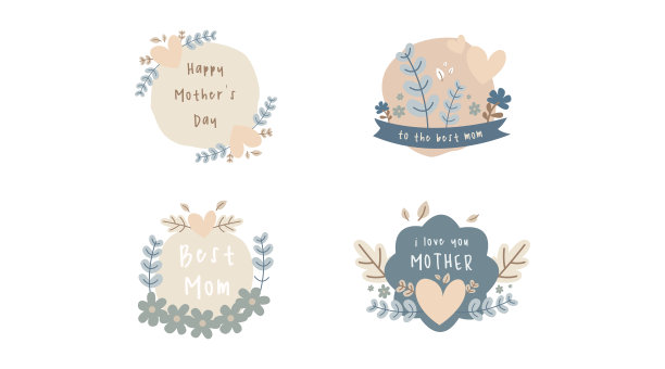 母亲节快乐背景向量。图片下载