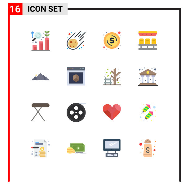 设置16个现代的UI图标符号图片下载