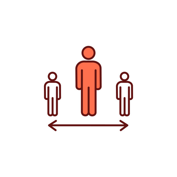 远离与病人接触RGB颜色图标图片下载