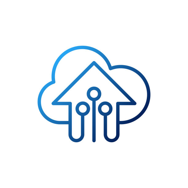 智能家居连接图标标志矢量设计插图。智能家居标志图标与无线连接的概念。时尚的智能住宅矢量图标平面设计的网站，符号，标志，应用程序，UI图片下载