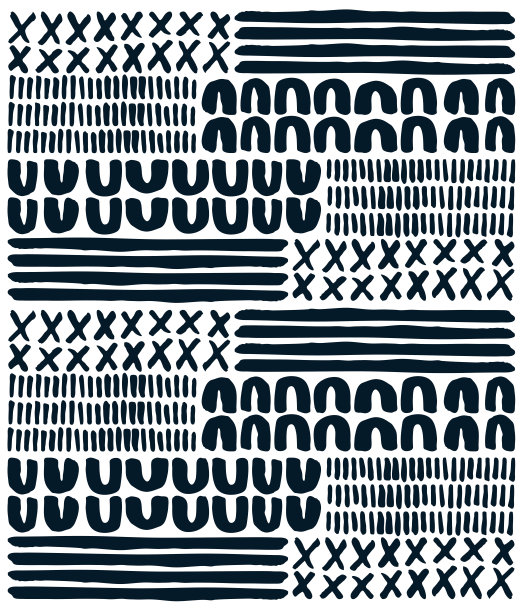 抽象有机油墨图案形状跨越波浪、曲线、线条。手绘黑白笔触。美术海报印刷。7月4日星条旗独立党壁画室内装饰图片下载