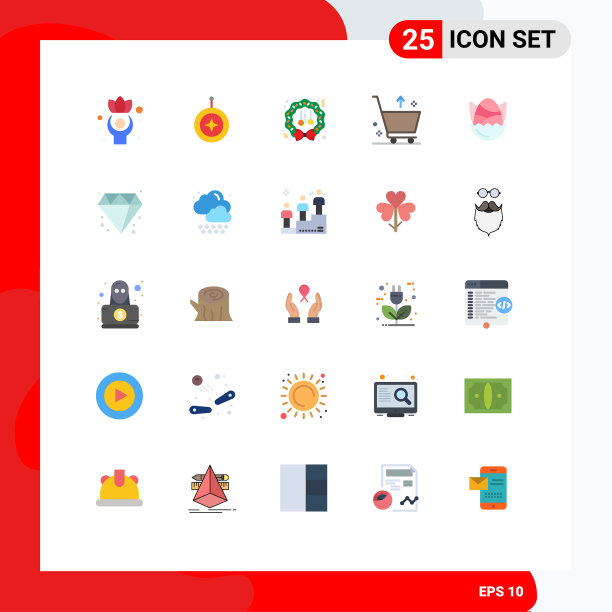 通用图标符号组25现代扁平图片下载