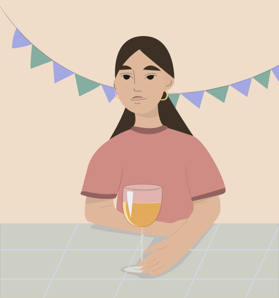 在派对上喝鸡尾酒的女孩图片下载