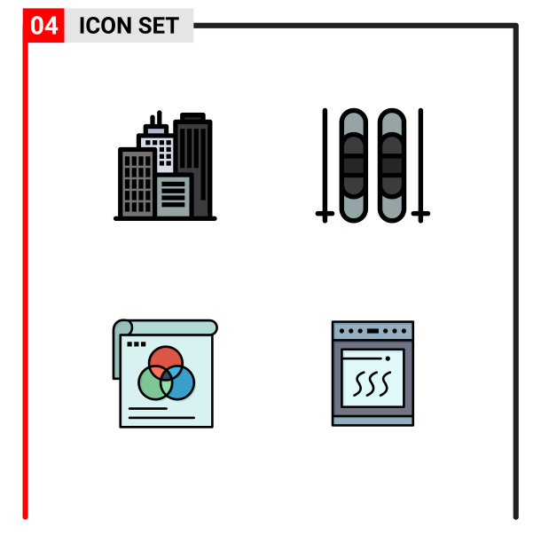 为卷筒纸设置4种通用填充线平面颜色图片下载