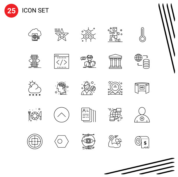 现代设25行象形眼图片下载