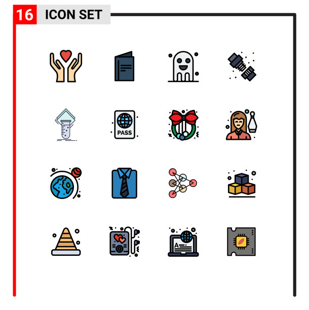 组16平色填充线标志和图片下载