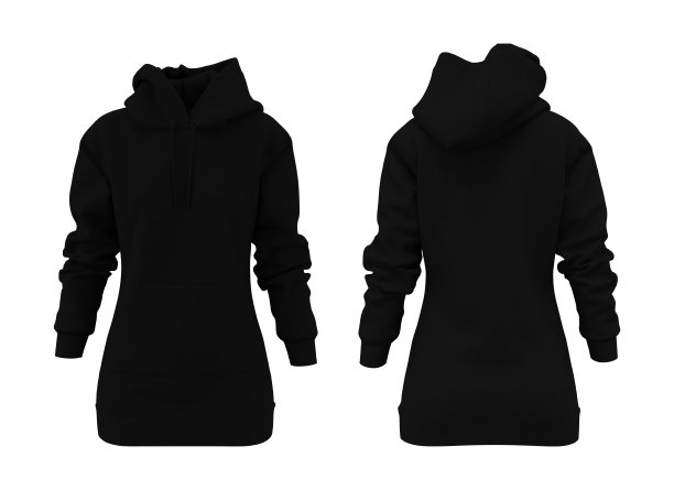 空白女士连帽运动衫模型印刷，图片下载