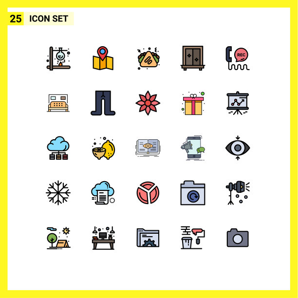 25填充线平面颜色的网站概念图片下载