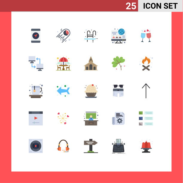 25平色概念的网站移动和图片下载