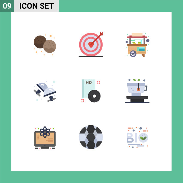 象形图设置9个简单的平色模糊图片下载