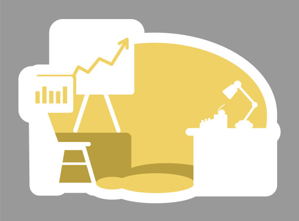 经理办公室2D矢量网络横幅，海报图片下载