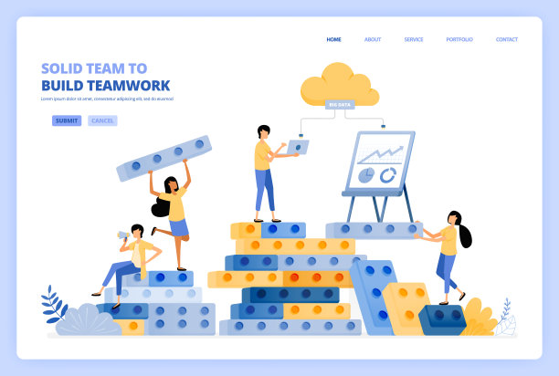 良好的团队合作能力。头脑风暴建立成功。矢量插图的概念可以用于登陆页，模板，UI ux，网页，移动应用程序，海报广告，横幅，网站，传单图片下载