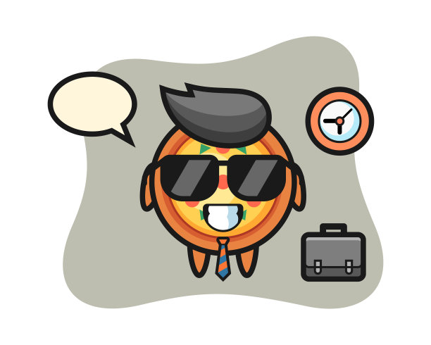 卡通吉祥物披萨商人图片下载