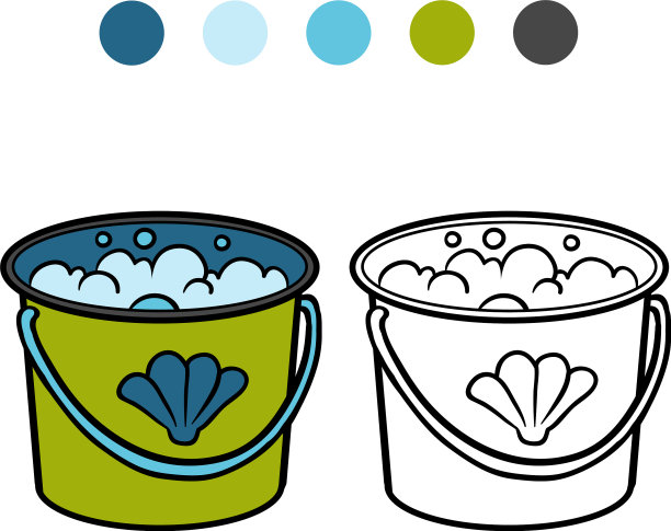 用水给书桶上色图片下载