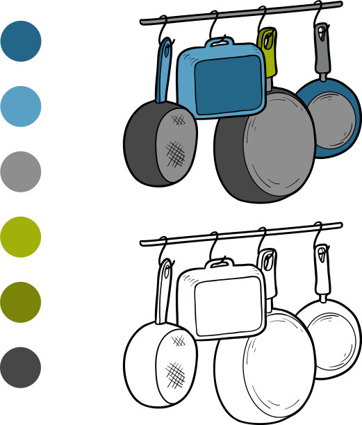 彩色书厨具图片下载