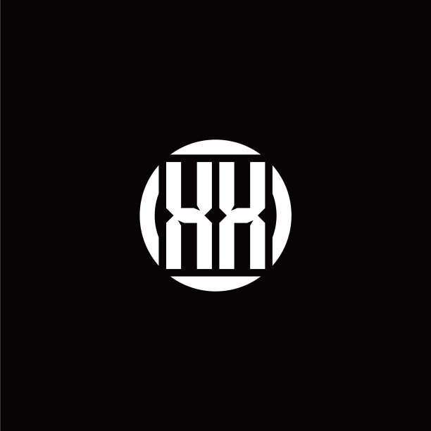 X X初始标志现代孤立与圆图片下载