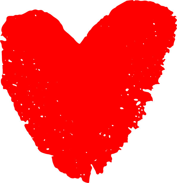 红色表示在白色背景上有一颗孤立的心脏图片下载